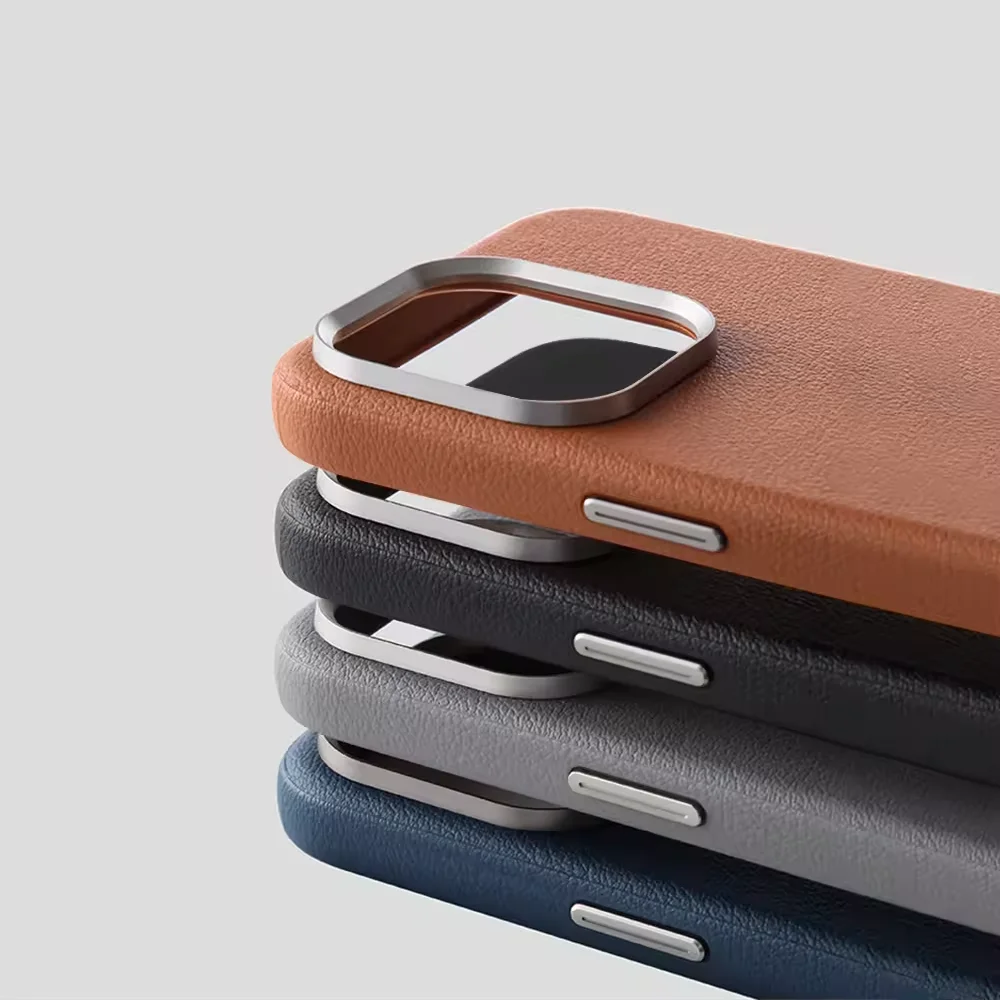 Роскошный магнитный чехол из искусственной кожи с металлической рамкой для объектива для IPhone 16 15 14 Pro Max Business Magsafe с беспроводной зарядкой, противоударный чехол
Роскошный магнитный чехол из искусственной кожи с металлической рамкой для объектива для IPhone 16 15 14 Pro Max Business Magsafe с беспроводной зарядкой, противоударный чехол