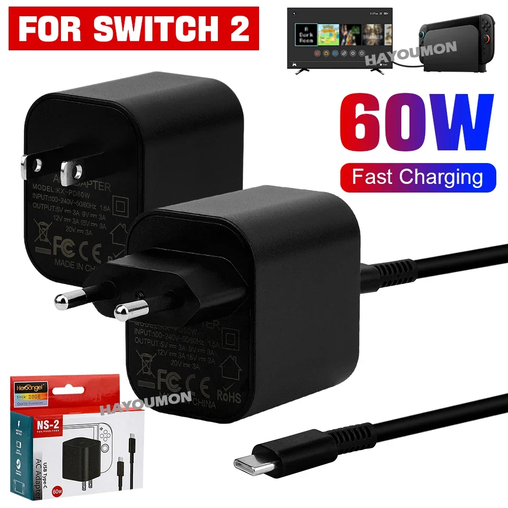 Адаптер переменного тока 60 Вт для Switch 2 Блок питания 20 В/3 А Быстрый шнур типа C Поддержка режима док-станции для телевизора Для Switch 2 Аксессуары для зарядного кабеля
Адаптер переменного тока 60 Вт для Switch 2 Блок питания 20 В/3 А Быстрый шнур типа C Поддержка режима док-станции для телевизора Для Switch 2 Аксессуары для зарядного кабеля