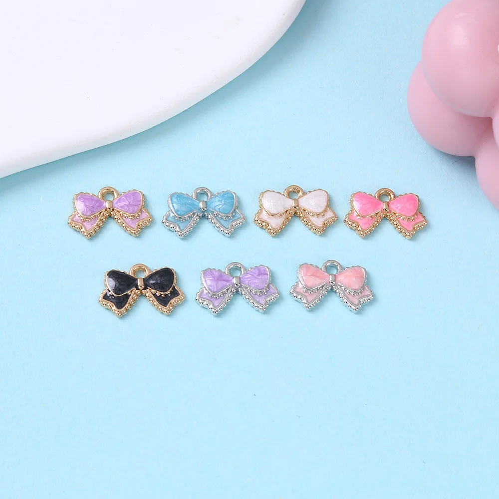 10Pcs Dripping Oil Bowknot Small Pendant Sweet Zinc Alloy Bracelet Charm DIY Keychain Pendant Jewelry Accessory
10Pcs Dripping Oil Bowknot Small Pendant Sweet Zinc Alloy Bracelet Charm DIY Keychain Pendant Jewelry Accessory