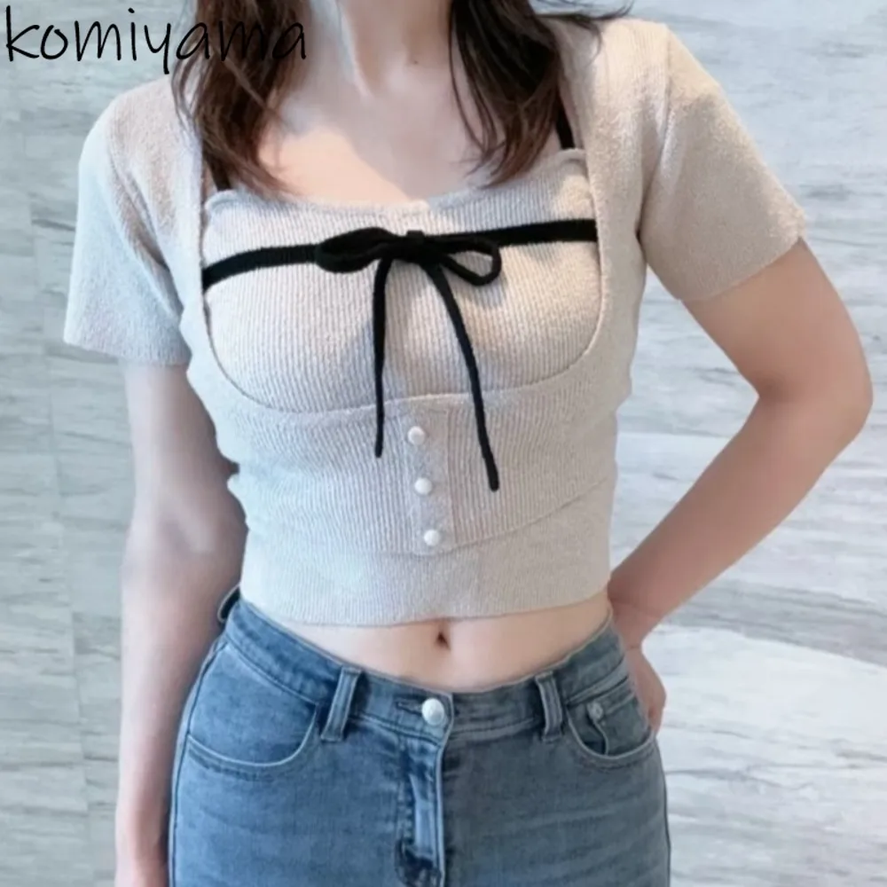 Japan Knit Sets Sweet Half Sleeve Ropa De Mujer Woman 2025 Summer New Clothing Short Sleeve Clothes Elegant T Shirt Roupas
Japan Knit Sets Sweet Half Sleeve Ropa De Mujer Woman 2025 Summer New Clothing Short Sleeve Clothes Elegant T Shirt Roupas