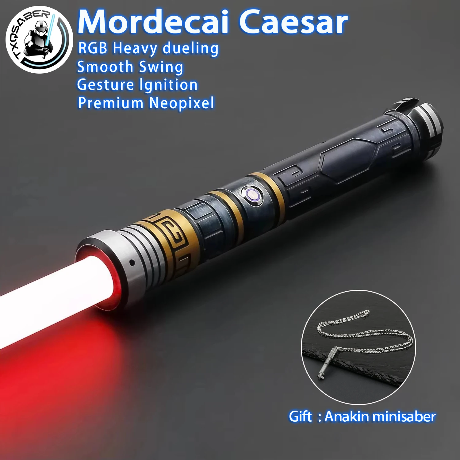 Mordecai Caesar TXQSABER RGB Heavy Dueling Neo Pixel Proffie Smooth Swing Lightsaber Force Light Saber Blaster Laser Sword
Mordecai Caesar TXQSABER RGB Heavy Dueling Neo Pixel Proffie Smooth Swing Lightsaber Force Light Saber Blaster Laser Sword