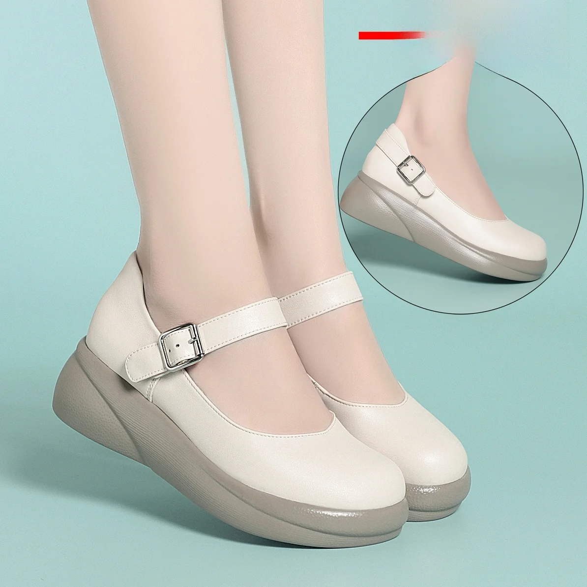 Casual Thi Bot Real Leather Mary Jane oes Women's Large Size round Head Soft Bot Mom oes Slip-On Faion Single S...
Casual Thi Bot Real Leather Mary Jane oes Women's Large Size round Head Soft Bot Mom oes Slip-On Faion Single S...