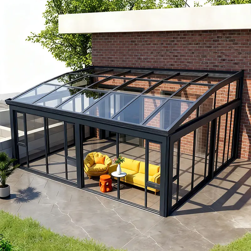 Wholesale Modular Four Season Hollow Glass Solarium Pre Assembled Sun House For Backyard Garden Outdoor Prefab Sunroom
Wholesale Modular Four Season Hollow Glass Solarium Pre Assembled Sun House For Backyard Garden Outdoor Prefab Sunroom