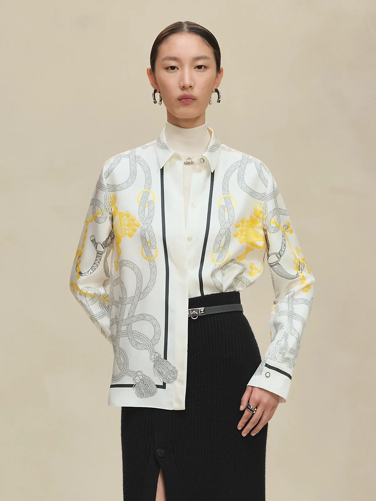 Original Quality Silk Shirt Long Sleeve Printed Silk Straight Cut OL Style Commute Wind Regular Thickness Female Shirt
Original Quality Silk Shirt Long Sleeve Printed Silk Straight Cut OL Style Commute Wind Regular Thickness Female Shirt