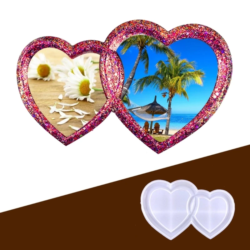 Heart-to-heart Photo Frame Ornaments Silicone Mold Used for Resin Jewelry Making 3XUA
Heart-to-heart Photo Frame Ornaments Silicone Mold Used for Resin Jewelry Making 3XUA