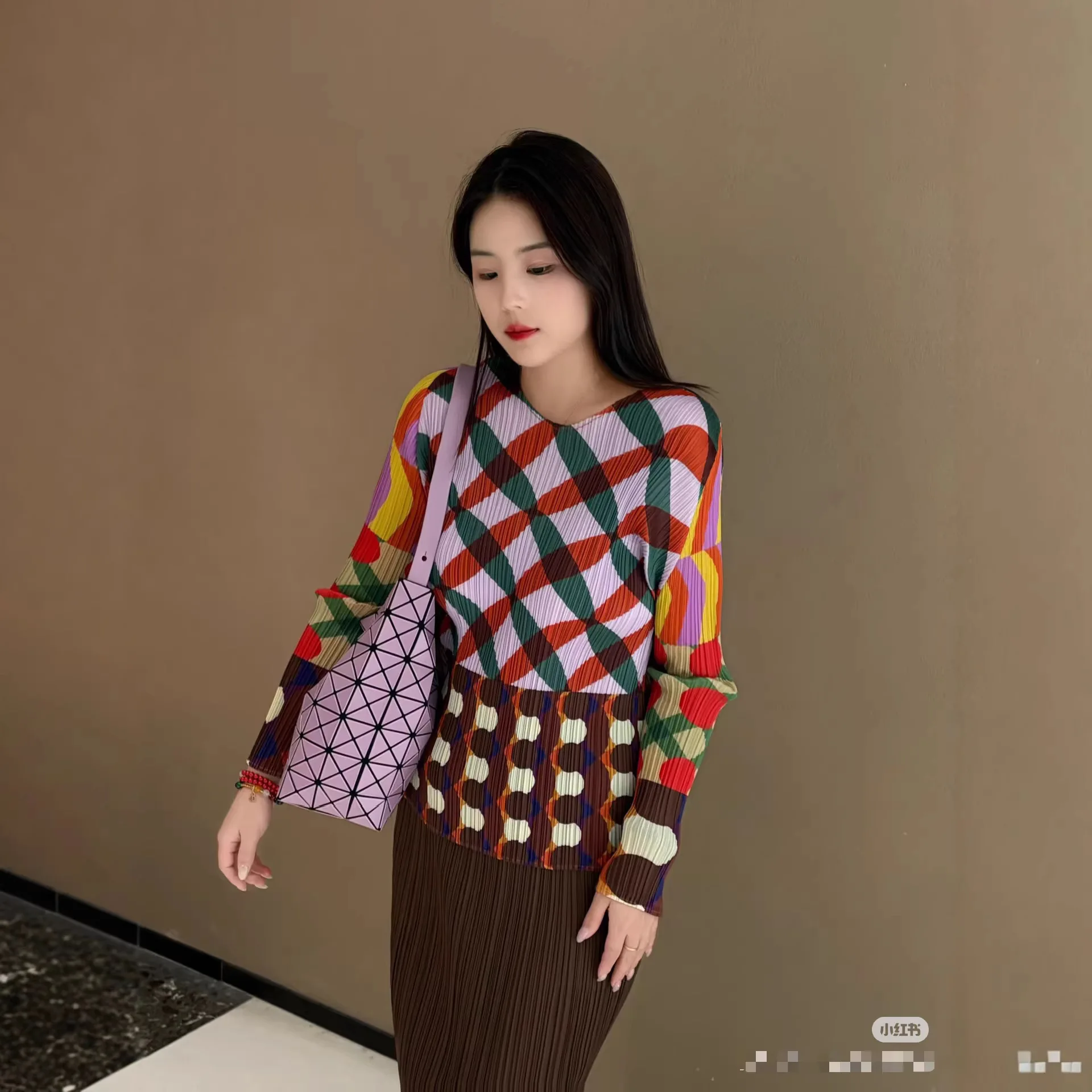 Miyake Pleated Women's Dress Spring and Fall New Plaid Striped Print Pleated Skirt Temperament Retro Vacation Long-sleeved Skirt
Miyake Pleated Women's Dress Spring and Fall New Plaid Striped Print Pleated Skirt Temperament Retro Vacation Long-sleeved Skirt