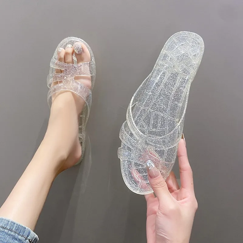 Vintage Crystal Slippers Home Use Anti Odor Non Slip Transparent Women Indoor Bathing Flat Shoes Shiny Sequin Inner PU
Vintage Crystal Slippers Home Use Anti Odor Non Slip Transparent Women Indoor Bathing Flat Shoes Shiny Sequin Inner PU