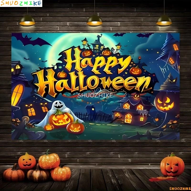 Halloween Day Autumnal Pumpkins Photography Backdrops Props Maple Leaf Scarecrow Farm Harvest Thanksgiving Background RR-04
Halloween Day Autumnal Pumpkins Photography Backdrops Props Maple Leaf Scarecrow Farm Harvest Thanksgiving Background RR-04