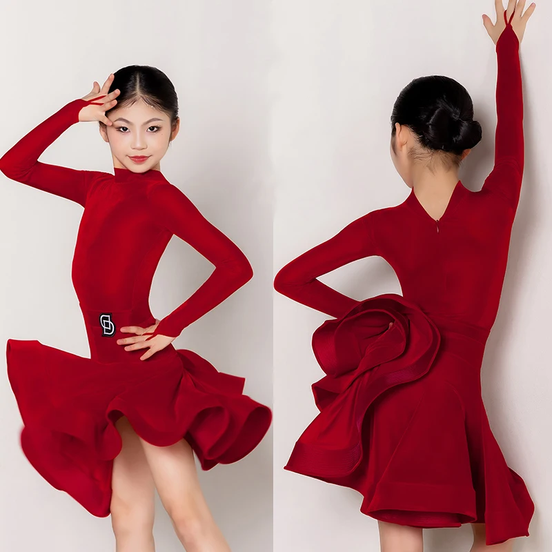 Latin Dance Dress Professional Dance Clothes Girls Cha Cha Clothes Red High-Neck Waltz Professional Competition Suit VBH904
Latin Dance Dress Professional Dance Clothes Girls Cha Cha Clothes Red High-Neck Waltz Professional Competition Suit VBH904