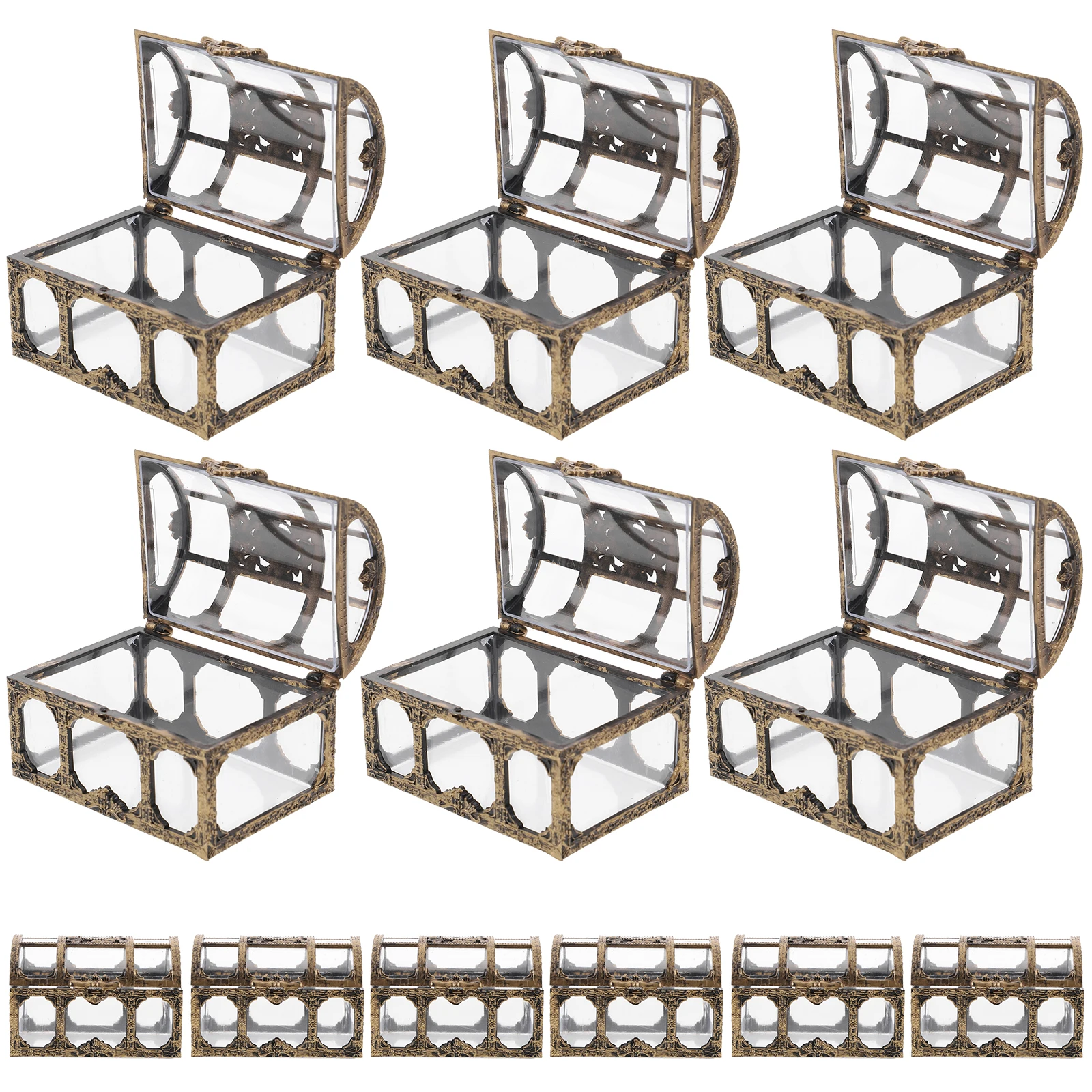 12pcs Candy Boxes Hollow Treasure Chest Plastic Bronze Candy Favors Boxes Creative Elegant Storage Party Favors
12pcs Candy Boxes Hollow Treasure Chest Plastic Bronze Candy Favors Boxes Creative Elegant Storage Party Favors