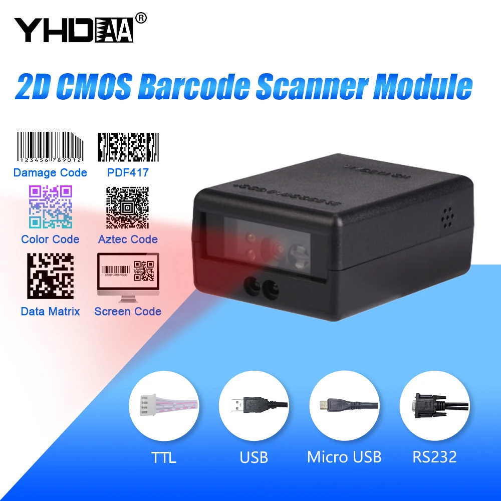 M300D Embedded Raspberry Pi 1D 2D QR Barcode Scanner Module Fix Mounted Bar Code Reader Vending Machine and Subway Entrance