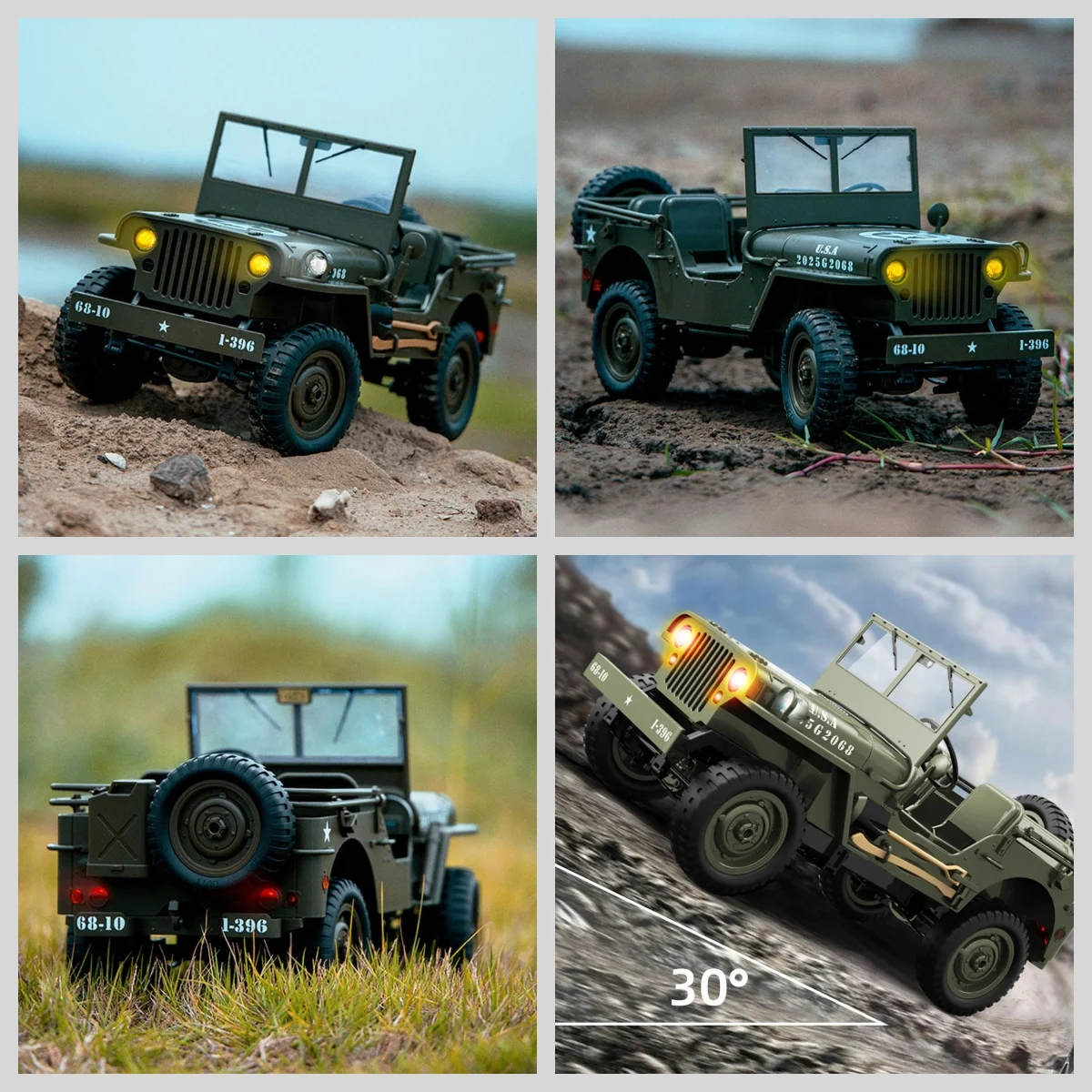 1/10 RC Off Road Vehicle C8815 4WD с дистанционным управлением Военный грузовик Модель Rock Crawler Car RTR Светодиодные фонари Альпинистский автомобиль Игрушка для мальчика
1/10 RC Off Road Vehicle C8815 4WD с дистанционным управлением Военный грузовик Модель Rock Crawler Car RTR Светодиодные фонари Альпинистский автомобиль Игрушка для мальчика