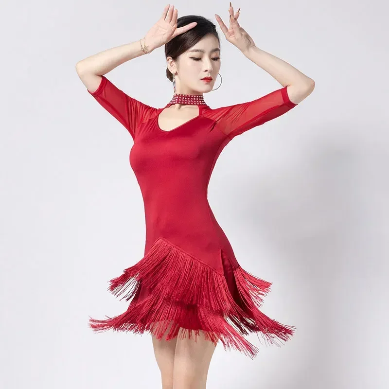 Women Latin Dance Dress for Women Competition Latin Dresses Adult Fringes Dance Costume Ballroom Costumes
Women Latin Dance Dress for Women Competition Latin Dresses Adult Fringes Dance Costume Ballroom Costumes
