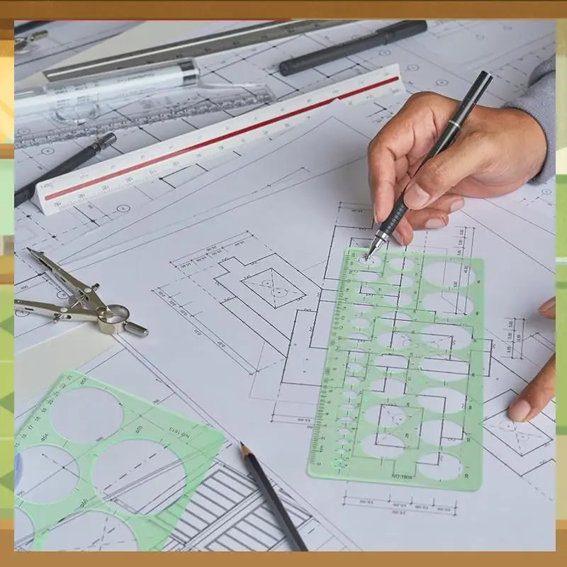 4Pcs Circle Template For Drawing Drafting Tool Geometric Round Circle And Oval Stencil Formwork Ruler Measuring Tool-BAAX 
4Pcs Circle Template For Drawing Drafting Tool Geometric Round Circle And Oval Stencil Formwork Ruler Measuring Tool-BAAX