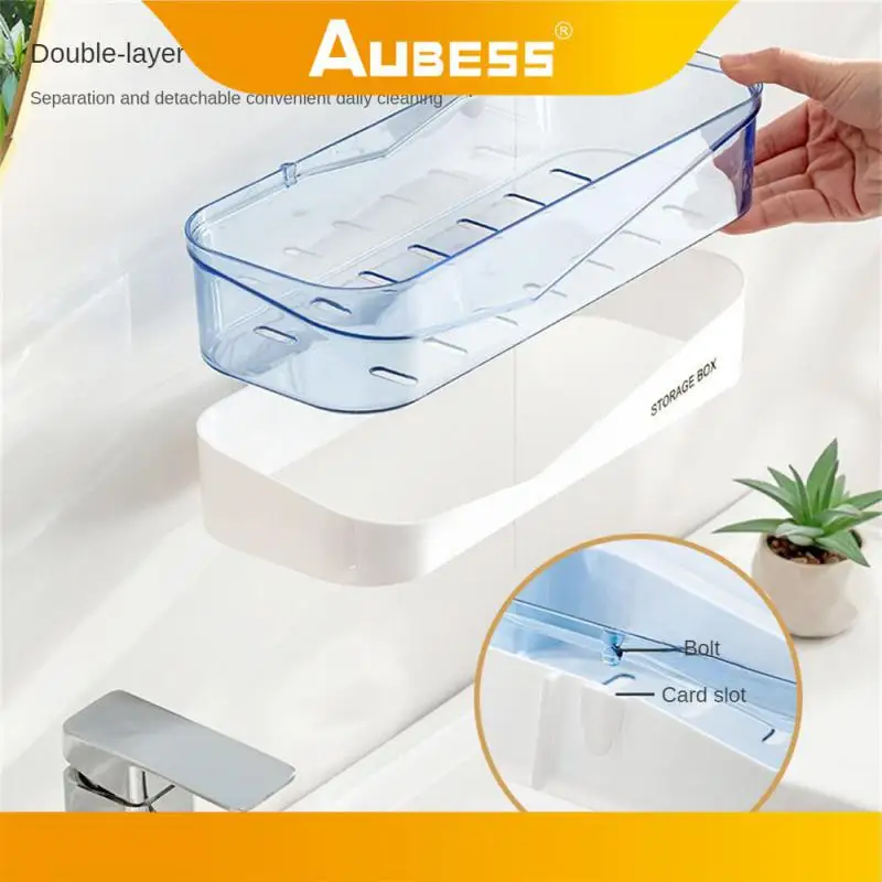 Tray Stand No Drilling Comfortable Durable Cosmetic Anti New Storage Box Mini Multifunctional Bathroom Storage
Tray Stand No Drilling Comfortable Durable Cosmetic Anti New Storage Box Mini Multifunctional Bathroom Storage