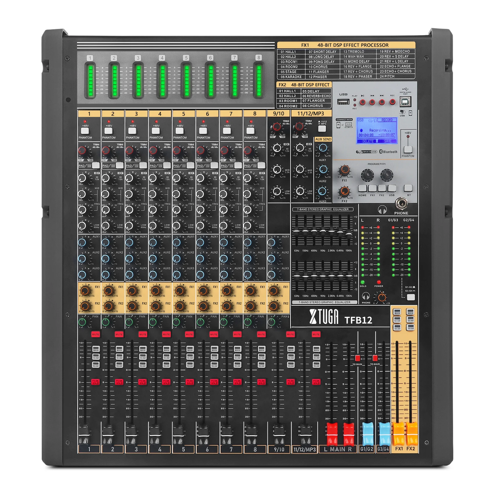 XTUGA TFB12 Professional Audio Mixer 12 Channel Professional Mixer Console Music Audio Dj Mixer Console Mixing DJ Controller
XTUGA TFB12 Professional Audio Mixer 12 Channel Professional Mixer Console Music Audio Dj Mixer Console Mixing DJ Controller