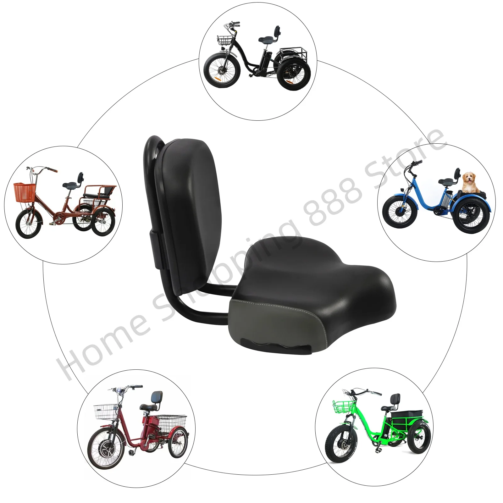 Comfort Bike Saddle with Backrest Replacement Soft PU Cushion Seat for Mountain Bikes Tricycles Commuter Bikes & E-Bikes
Comfort Bike Saddle with Backrest Replacement Soft PU Cushion Seat for Mountain Bikes Tricycles Commuter Bikes & E-Bikes