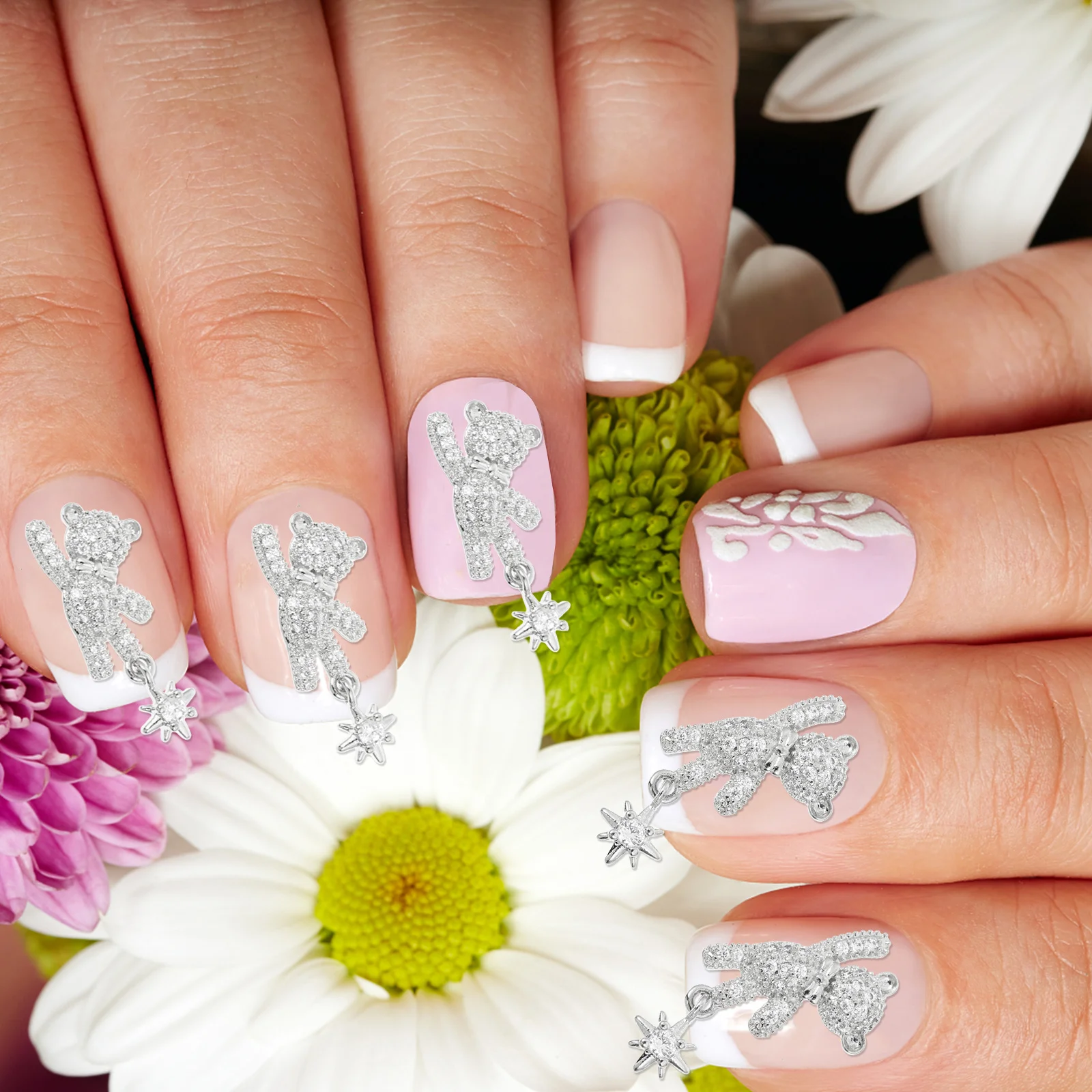 5pcs Butterfly Knot Nail Art Studs Bear Shaped Japanese Style Alloy Charms For Women Durable Nail Decorations
5pcs Butterfly Knot Nail Art Studs Bear Shaped Japanese Style Alloy Charms For Women Durable Nail Decorations