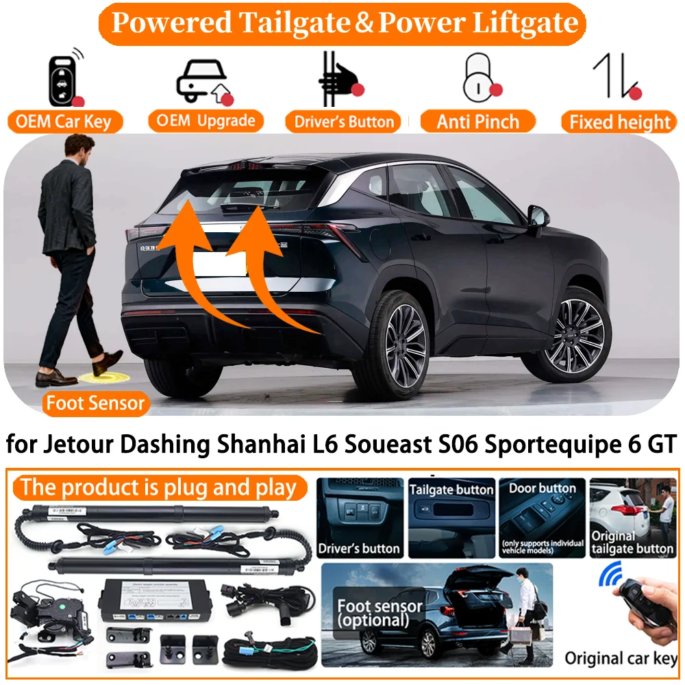Powered Tailgate for Jetour Dashing Shanhai L6 Soueast S06 Sportequipe 6 GT Auto Electric Power Tailgate Tail Gate Lift kit
Powered Tailgate for Jetour Dashing Shanhai L6 Soueast S06 Sportequipe 6 GT Auto Electric Power Tailgate Tail Gate Lift kit