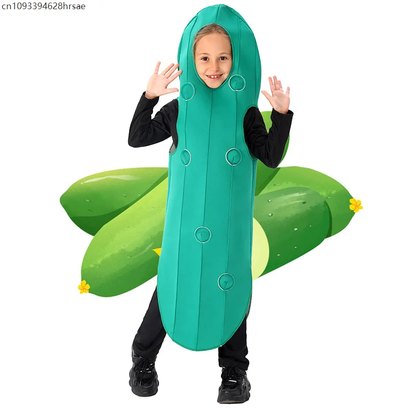 Unisex Kids Girls Funny Food Dill Cucumber Gherkin Fancy Dress Up Halloween Costume Child Green Pickle Boys Costume 
Unisex Kids Girls Funny Food Dill Cucumber Gherkin Fancy Dress Up Halloween Costume Child Green Pickle Boys Costume