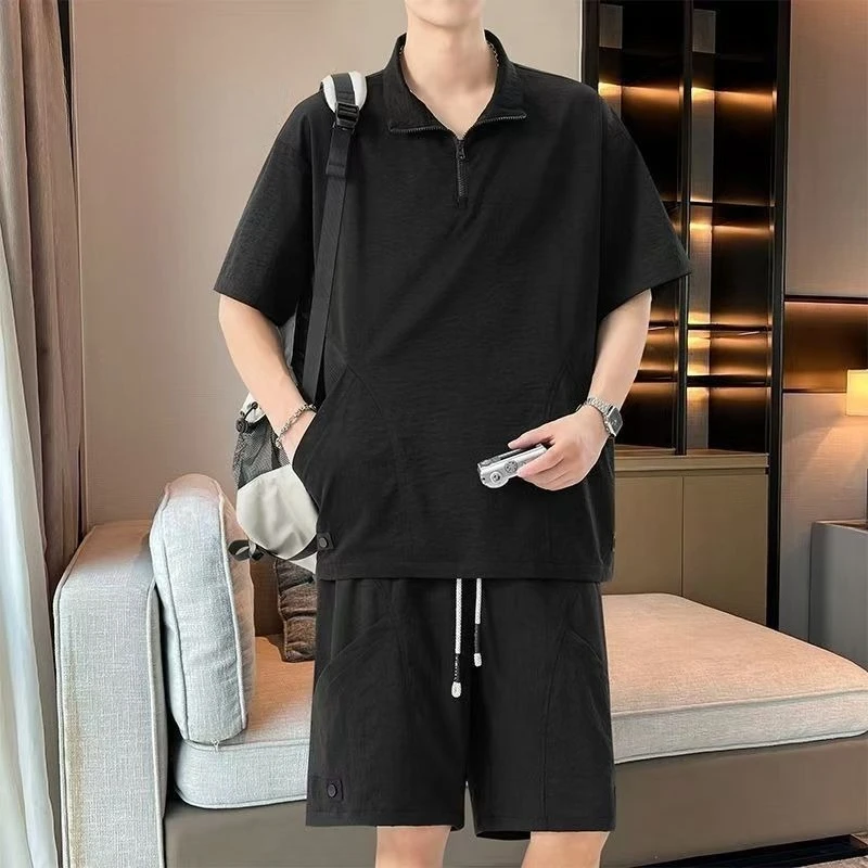 Men's Summer Polo Shirt Set Short Sleeve Shorts 2 Piece Outfit Loose Fit UV Protection Casual Sportswear Plus Size
Men's Summer Polo Shirt Set Short Sleeve Shorts 2 Piece Outfit Loose Fit UV Protection Casual Sportswear Plus Size