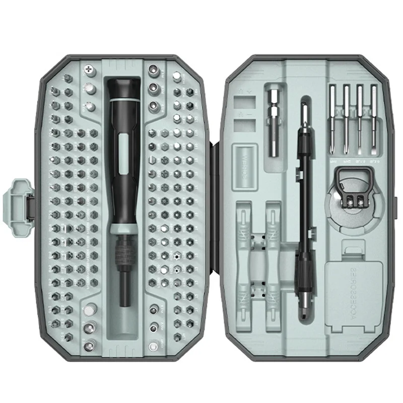 Magnetic Precision Screwdriver Set 152 In 1 Multifunctional Mini Screw Driver Bits Kit Repair For Mobile Phone/PC/Came/Laptop
Magnetic Precision Screwdriver Set 152 In 1 Multifunctional Mini Screw Driver Bits Kit Repair For Mobile Phone/PC/Came/Laptop