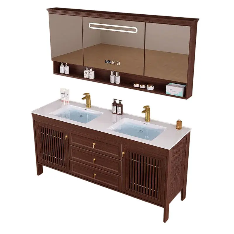 Retro new Chinese aluminum alloy double basin bathroom cabinet combination bathroom hand wash washbasin integrated ceramic
Retro new Chinese aluminum alloy double basin bathroom cabinet combination bathroom hand wash washbasin integrated ceramic
