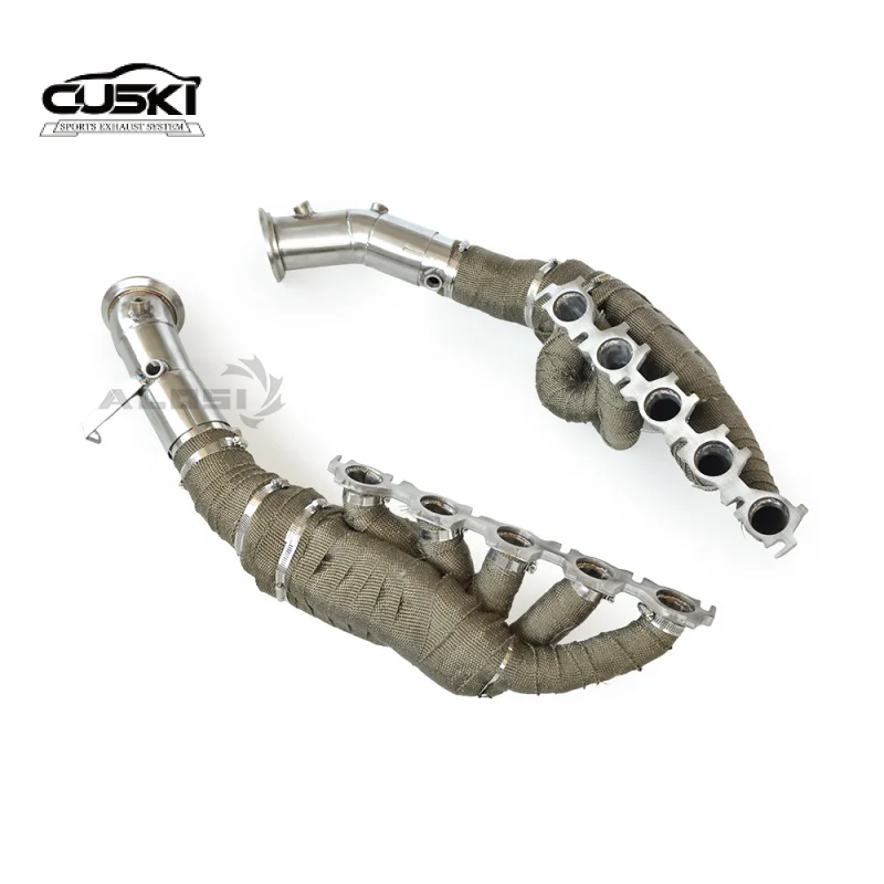 Exhaust Manifold Header for Lamborghini Huracan EVO 5.2 2019-2024 SS304 Exhaust Pipes with Heat Insulation Exhaust Power Upgrade
Exhaust Manifold Header for Lamborghini Huracan EVO 5.2 2019-2024 SS304 Exhaust Pipes with Heat Insulation Exhaust Power Upgrade