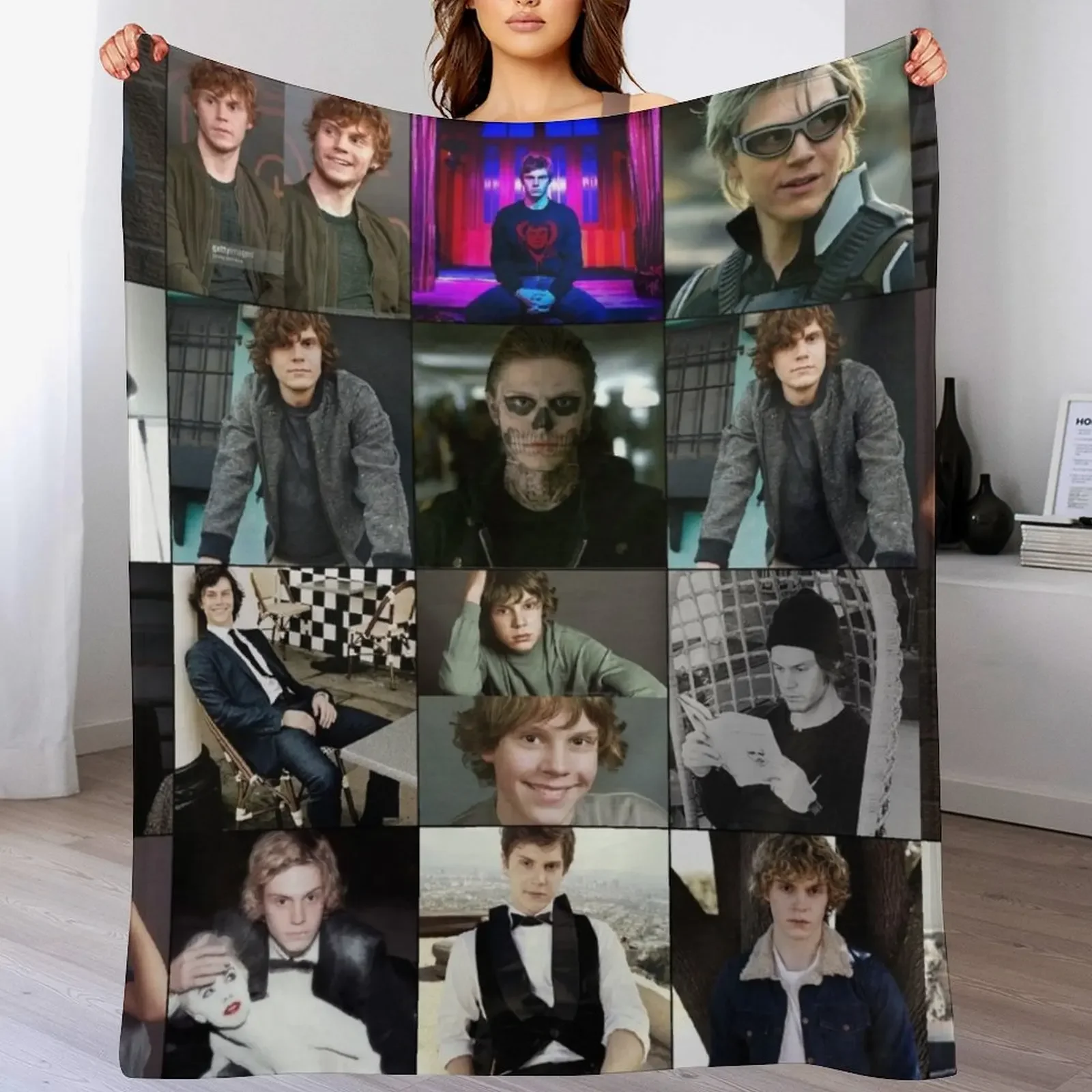 Evan Peters Photo Collage Art Throw Blanket All Weather Soft Throw Blanket for Sofa
Evan Peters Photo Collage Art Throw Blanket All Weather Soft Throw Blanket for Sofa