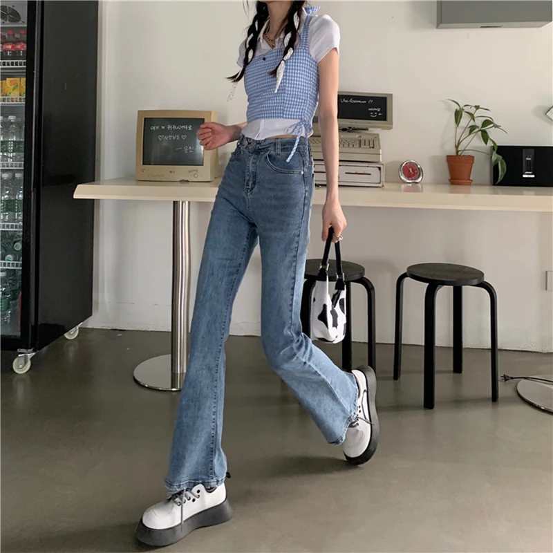 Varofi 2022 spring Women's high waist straigh wide flared pants Irregular double button slit at the ankle jeans y2k jeans
Varofi 2022 spring Women's high waist straigh wide flared pants Irregular double button slit at the ankle jeans y2k jeans