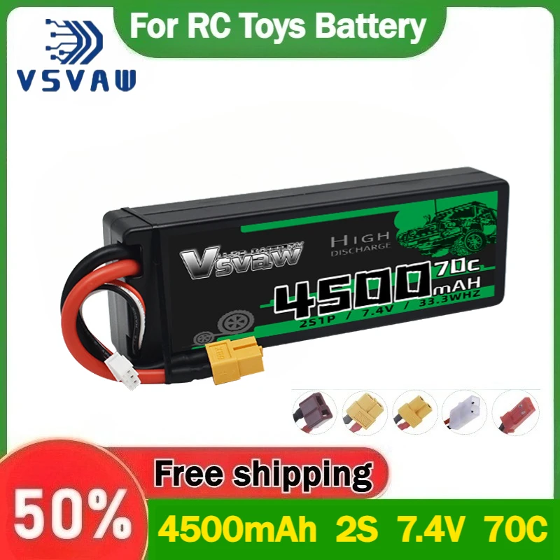【Быстрая доставка】Аккумулятор LiPo VSVAW 4500 мАч 2S 7.4В 70C в жестком корпусе для радиоуправляемых моделей 1/12 Racing Bigfoot Off-road, тонкий литиевый аккумулятор в твердом корпусе
【Быстрая доставка】Аккумулятор LiPo VSVAW 4500 мАч 2S 7.4В 70C в жестком корпусе для радиоуправляемых моделей 1/12 Racing Bigfoot Off-road, тонкий литиевый аккумулятор в твердом корпусе
