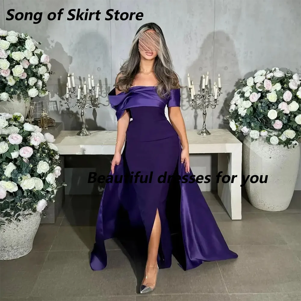 Customized Elegant Purple Mermaid Prom Gown Saudi Women Satin Party Evening Dress Floor Length Special Occasion Dresses 2025
Customized Elegant Purple Mermaid Prom Gown Saudi Women Satin Party Evening Dress Floor Length Special Occasion Dresses 2025