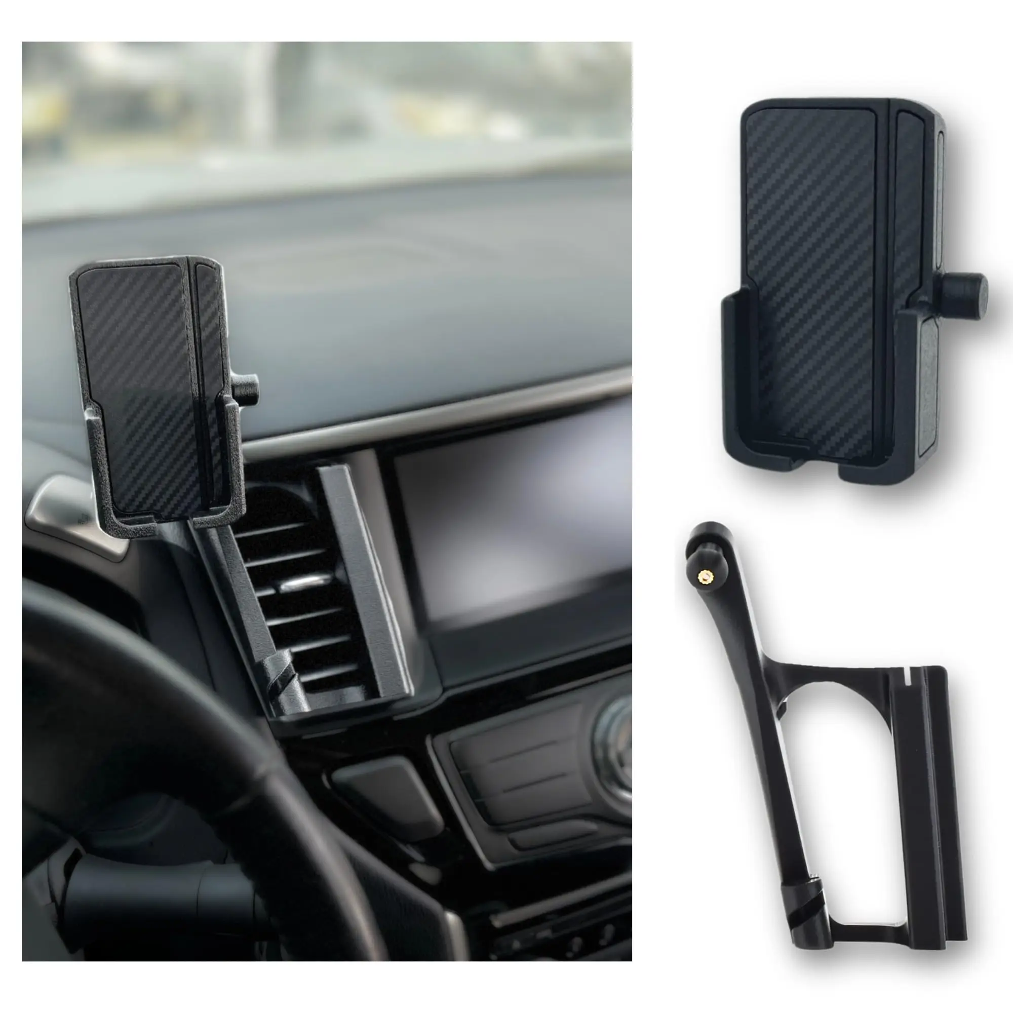 Car Phone Holder Mount For Vent 2013-2020 Models Carbon Fiber Style No Tools Required
Car Phone Holder Mount For Vent 2013-2020 Models Carbon Fiber Style No Tools Required