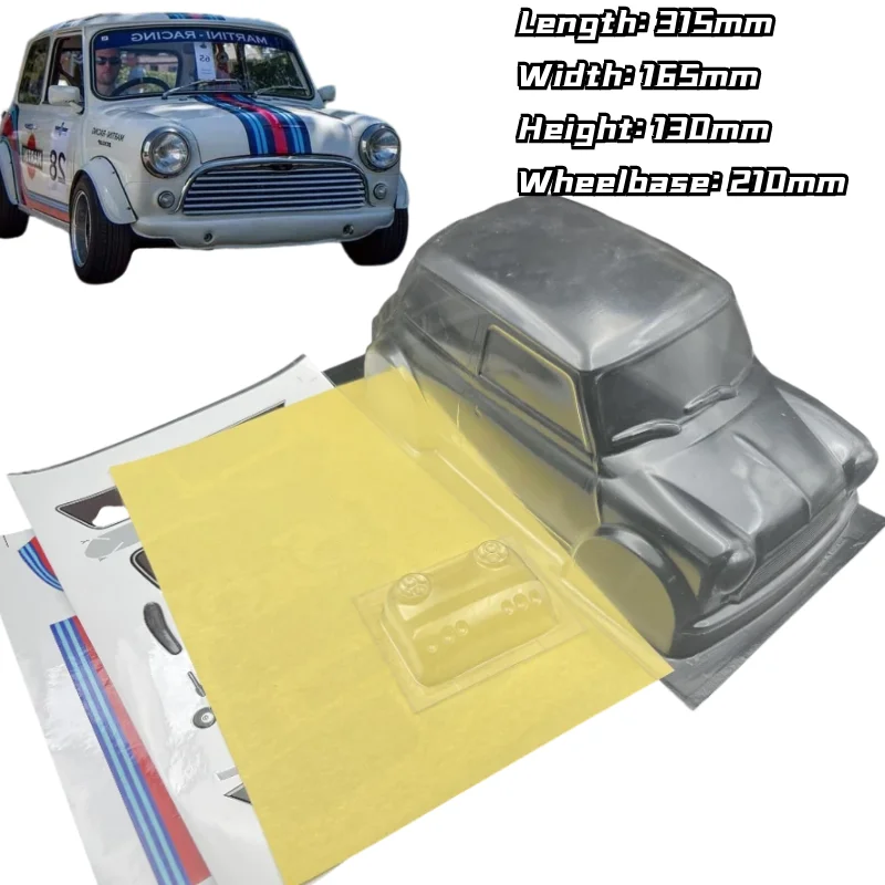 High Quality 1/10 PC Morris Mini RC Shell Classic Body 210mm Wheelbase Lampshade Transparent Polycarbonate For CARTEN 3R Tamiya
High Quality 1/10 PC Morris Mini RC Shell Classic Body 210mm Wheelbase Lampshade Transparent Polycarbonate For CARTEN 3R Tamiya