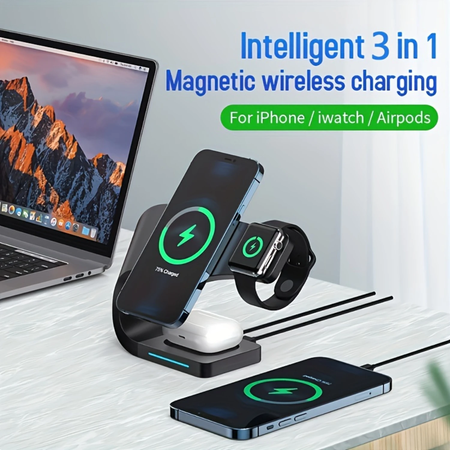 3 In 1 Wireless Charger, Charging Station For 12 13 14 Pro Max, 15W Induction Chargers Birthday Gifts Christmas Gifts
3 In 1 Wireless Charger, Charging Station For 12 13 14 Pro Max, 15W Induction Chargers Birthday Gifts Christmas Gifts