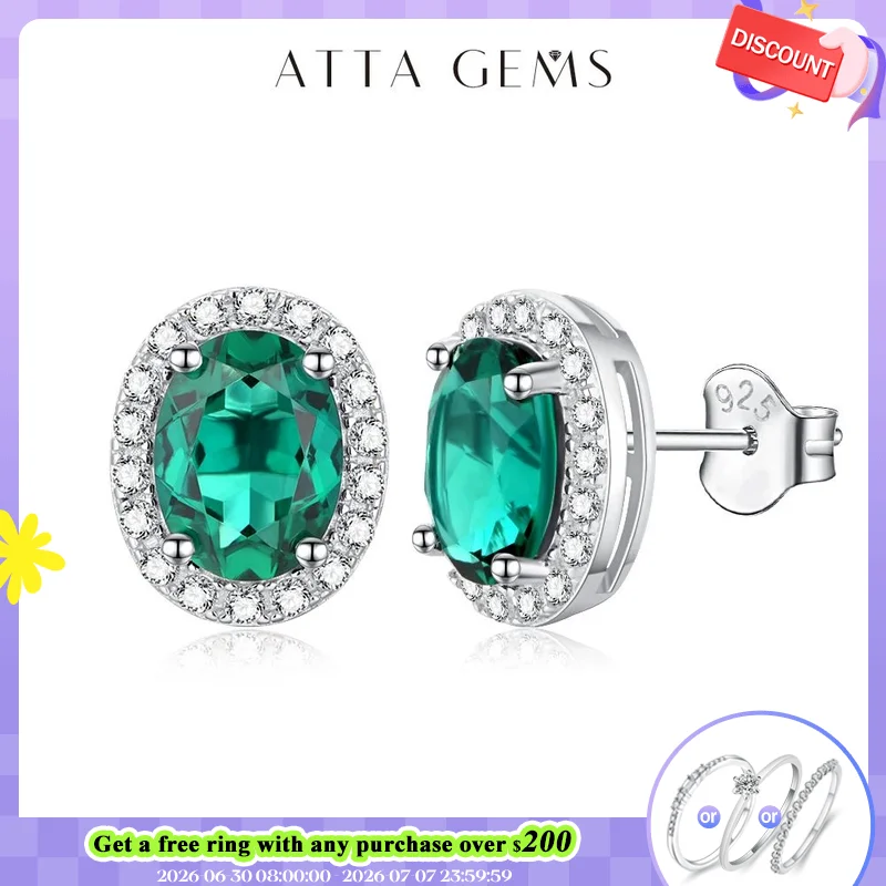 ATTAGEMS Vintage 925 Sterling Silver Lab Grown Moissanite Diamonds Emerald Gemstone Oval Cut Earrings Fine Jewelry Wholesale
ATTAGEMS Vintage 925 Sterling Silver Lab Grown Moissanite Diamonds Emerald Gemstone Oval Cut Earrings Fine Jewelry Wholesale