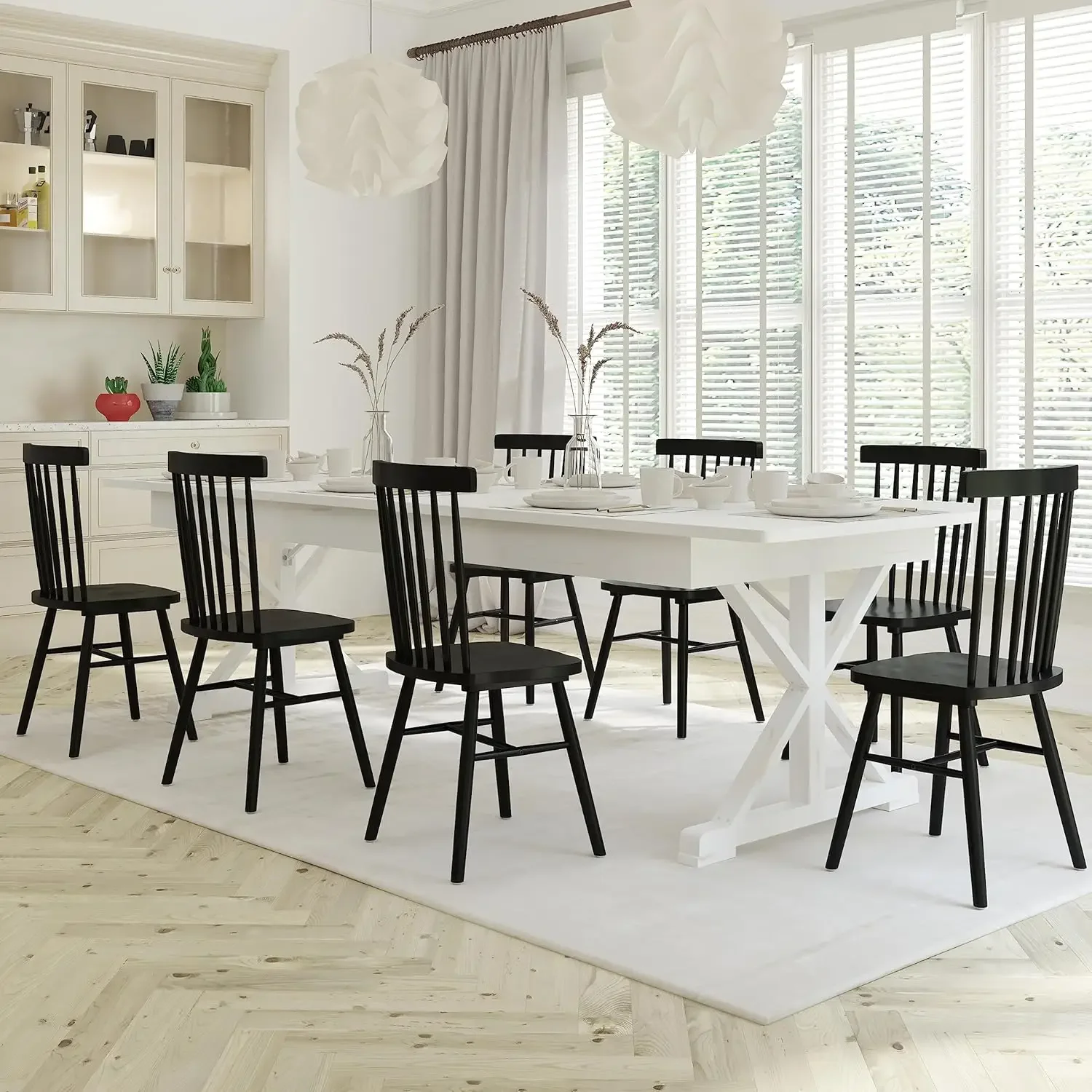 EMMA + OLIVER Elora Folding Farmhouse Dining Table, Crisscross Legs, Solid Pine, Seats 10, 9' x 40", Antique White.
EMMA + OLIVER Elora Folding Farmhouse Dining Table, Crisscross Legs, Solid Pine, Seats 10, 9' x 40", Antique White.