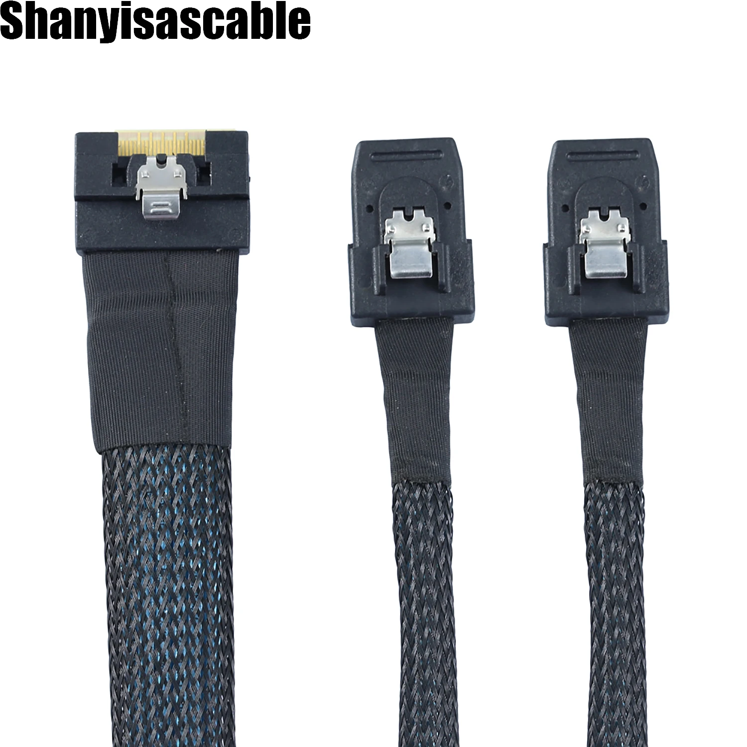 0.8M Ultraport Slimline SAS Slim 4.0 SFF-8654 8i 74pin to Dual SFF-8087 Mini SAS Cable PCI-Express
0.8M Ultraport Slimline SAS Slim 4.0 SFF-8654 8i 74pin to Dual SFF-8087 Mini SAS Cable PCI-Express