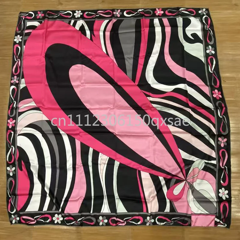 Women's Black Silk Scarf with Letter Signature Logo Lady Square Scarf 90x90cm
Women's Black Silk Scarf with Letter Signature Logo Lady Square Scarf 90x90cm