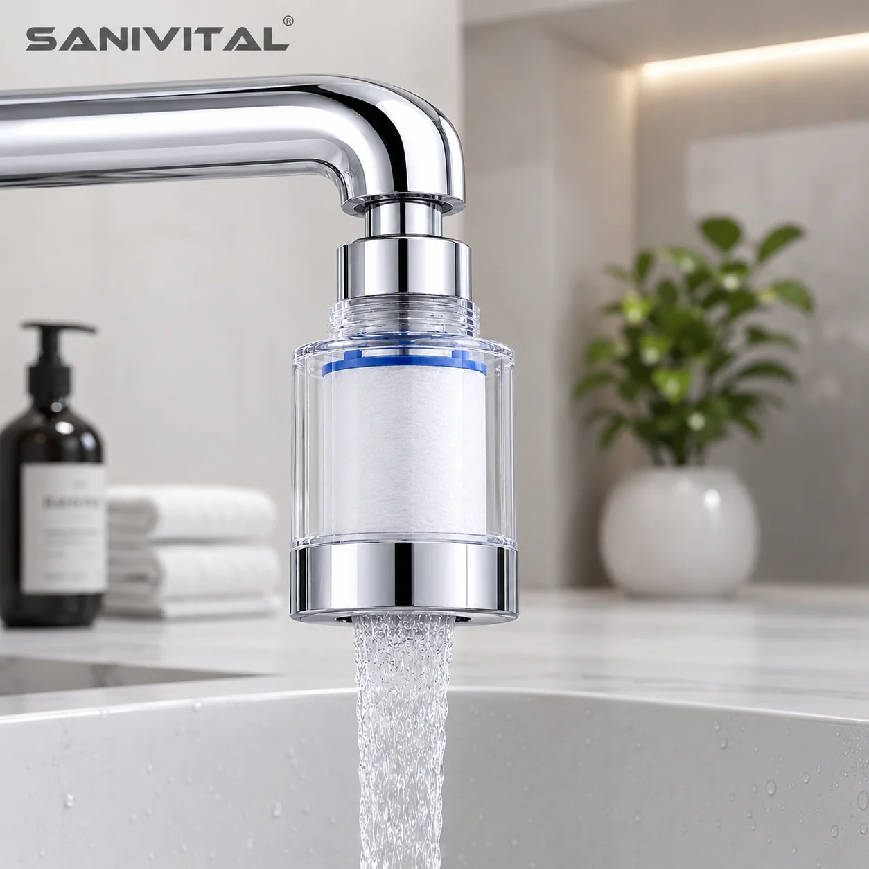 SANIVITAL Transparent Kitchen Sink Tap Water Filter Cartridge Replacement Anti-Rust Chrome Faucet Water Purifier
SANIVITAL Transparent Kitchen Sink Tap Water Filter Cartridge Replacement Anti-Rust Chrome Faucet Water Purifier