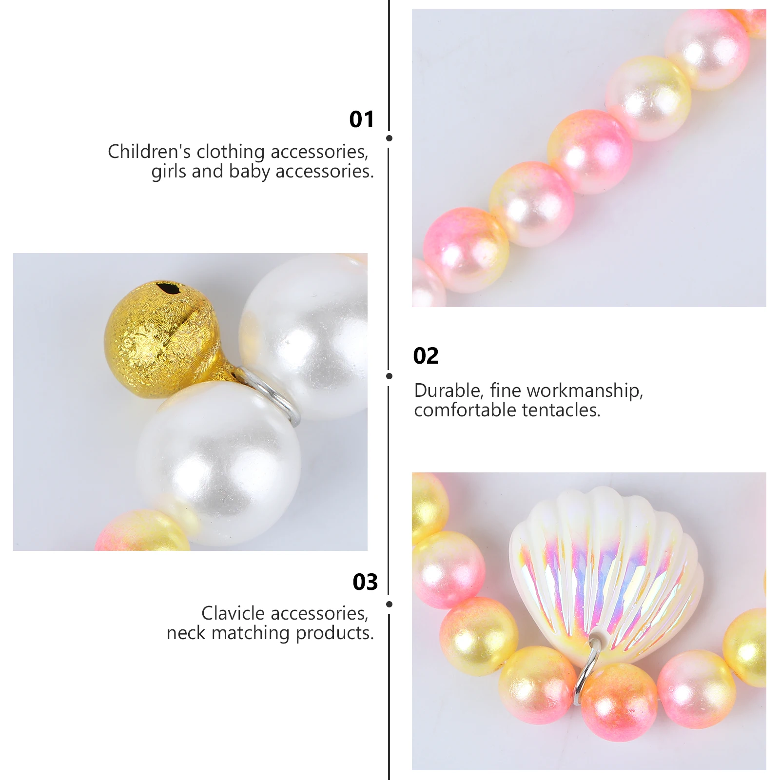 Pearl Necklace Bracelet Set Creative Baby Accessory Sweet Style Ring Accessories Resin Mermaid Jewelry Miss
Pearl Necklace Bracelet Set Creative Baby Accessory Sweet Style Ring Accessories Resin Mermaid Jewelry Miss
