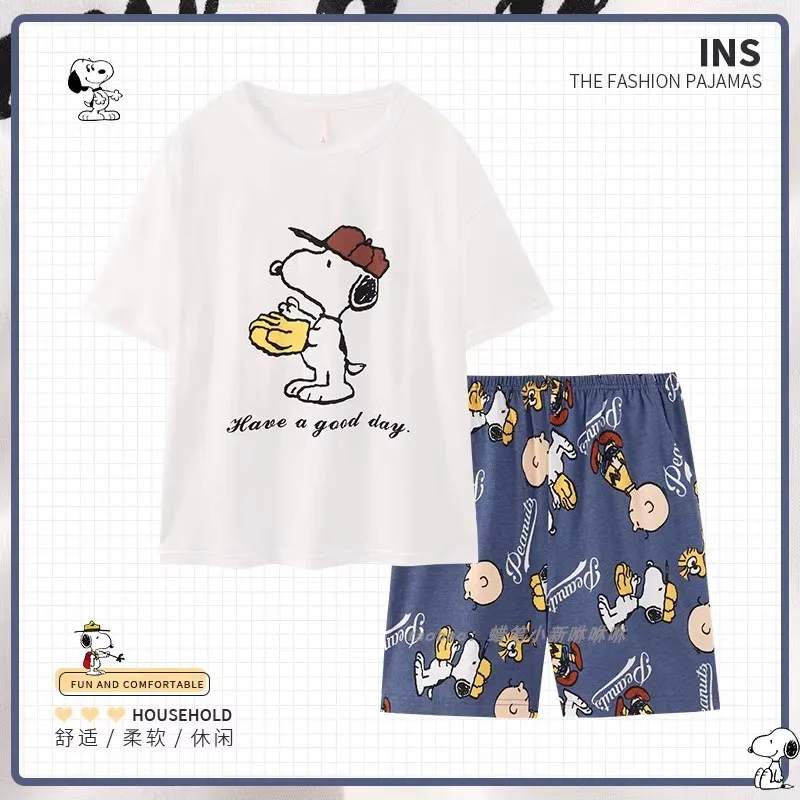 Japanese ins Snoopy pure cotton round neck couple pajamas women summer short-sleeved cute cartoon men's home clothing set
Japanese ins Snoopy pure cotton round neck couple pajamas women summer short-sleeved cute cartoon men's home clothing set