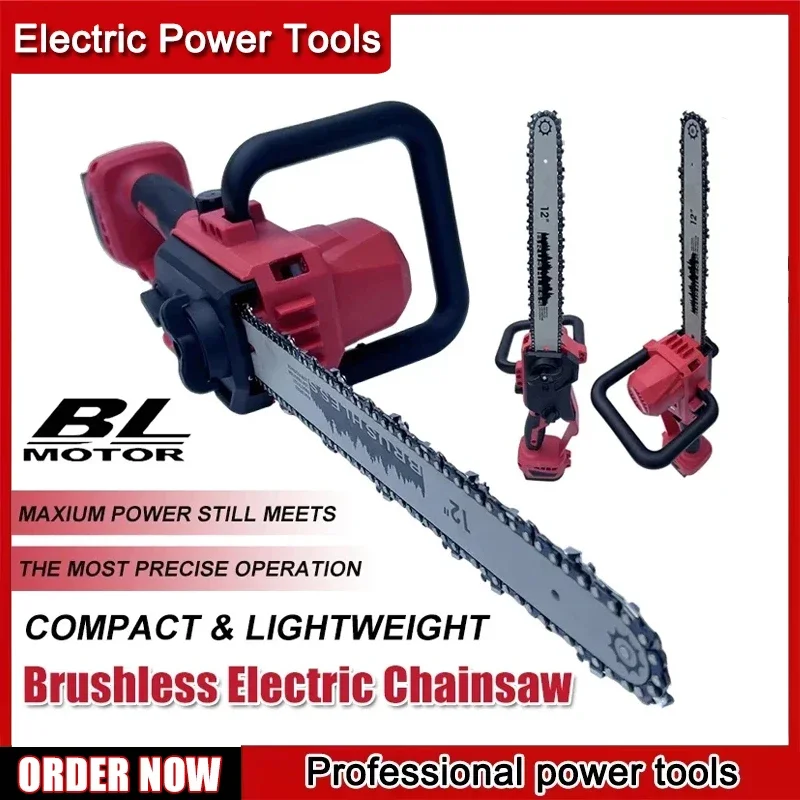 Brushless Chainsaw 12 Inch with Auto Oiler Cordless Electric Saw for Tree Cutting & Logging Wood Cutting Fit Milwaukee
Brushless Chainsaw 12 Inch with Auto Oiler Cordless Electric Saw for Tree Cutting & Logging Wood Cutting Fit Milwaukee