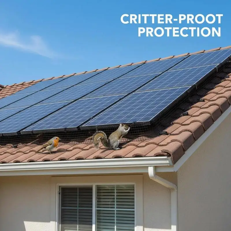 Solar Panel Protection Mesh 8x100ft For Rooftop Solar Arrays, Bird Control Critter Defense, Rust-resistant PVC Coated Wire Ro
Solar Panel Protection Mesh 8x100ft For Rooftop Solar Arrays, Bird Control Critter Defense, Rust-resistant PVC Coated Wire Ro