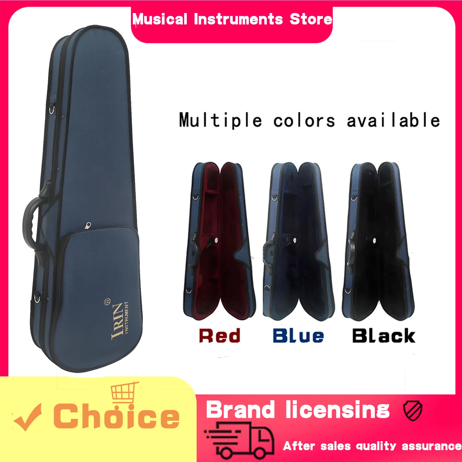 IRIN IN-139 Violin Box High-End Triangle Box Blue With Hygrometer Portable And Durable Oxford Cloth Violin Box (Handle Upgrade)
IRIN IN-139 Violin Box High-End Triangle Box Blue With Hygrometer Portable And Durable Oxford Cloth Violin Box (Handle Upgrade)