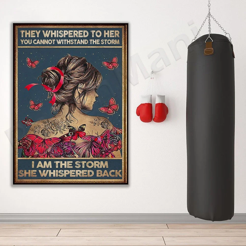 Hippie Girl | They Whisper to Her You Can't Take the Storm I'm Frameless Poster, Vintage Home Decor Print Art
Hippie Girl | They Whisper to Her You Can't Take the Storm I'm Frameless Poster, Vintage Home Decor Print Art