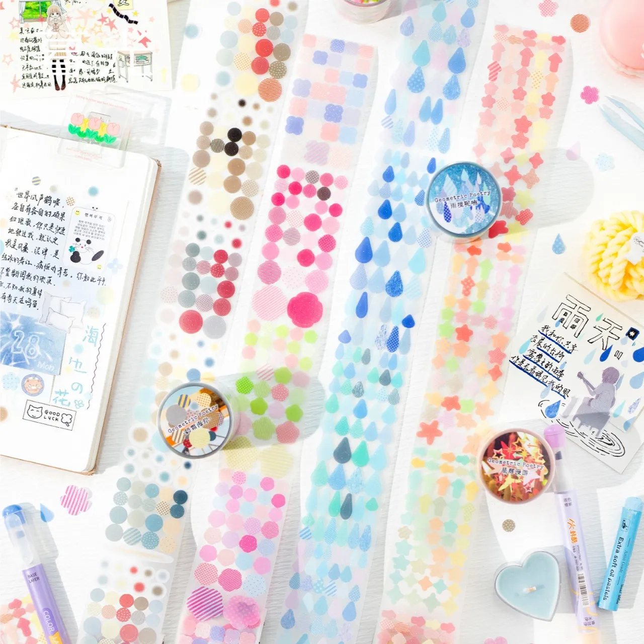 Flash sand PET die-cutting tape creative decoration masking collage tape for Planner Scrapbooking material Adhesive PET Tape
Flash sand PET die-cutting tape creative decoration masking collage tape for Planner Scrapbooking material Adhesive PET Tape