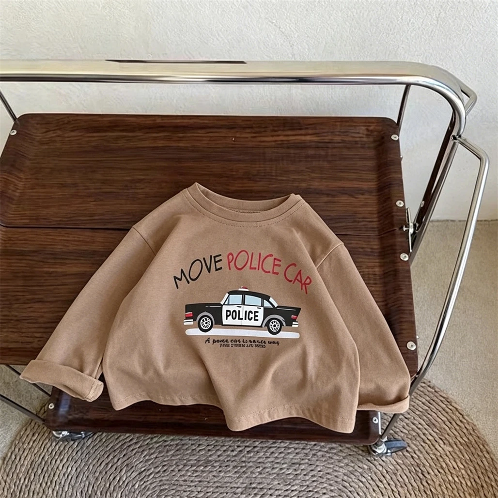 Children Spring Summer Clothes Long-sleeved Tops Cartoon Car Print Tshirt Fashion Casual Wear Thin Round Neck Bottoming Shirt
Children Spring Summer Clothes Long-sleeved Tops Cartoon Car Print Tshirt Fashion Casual Wear Thin Round Neck Bottoming Shirt