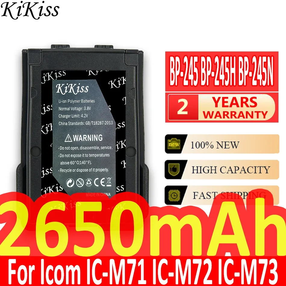 2650mAh Two-Way VHF Radio Device Battery for Icom IC-M71 IC-M72 IC-M73 BP-245 BP-245H BP-245N
2650mAh Two-Way VHF Radio Device Battery for Icom IC-M71 IC-M72 IC-M73 BP-245 BP-245H BP-245N