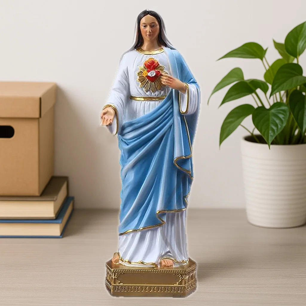 8 Inch Sacred Heart of Mary Statue – Blue Robe Virgin Mary Figurine Resin Catholic Decor for Home or Church Altar Gift
8 Inch Sacred Heart of Mary Statue – Blue Robe Virgin Mary Figurine Resin Catholic Decor for Home or Church Altar Gift